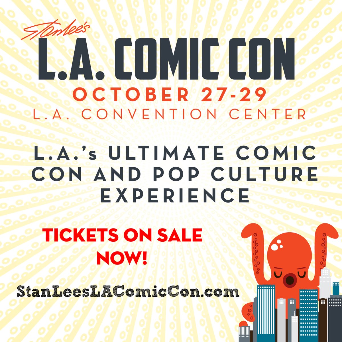 comicconla's tweet image. 3Day Tickets Now on Sale &amp;amp; @EW COMES TO @TheRealStanLee's #LAComicCon, which means more talent and must-see panels!
bit.ly/2s3zfwQ