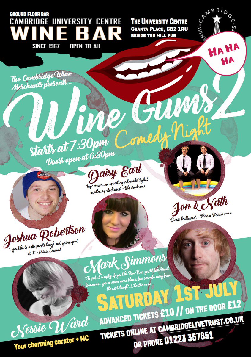 Winegums are taking the summer off and will return in the Autumn. Last One! Show them some love cambridgelivetrust.co.uk/tickets/events…