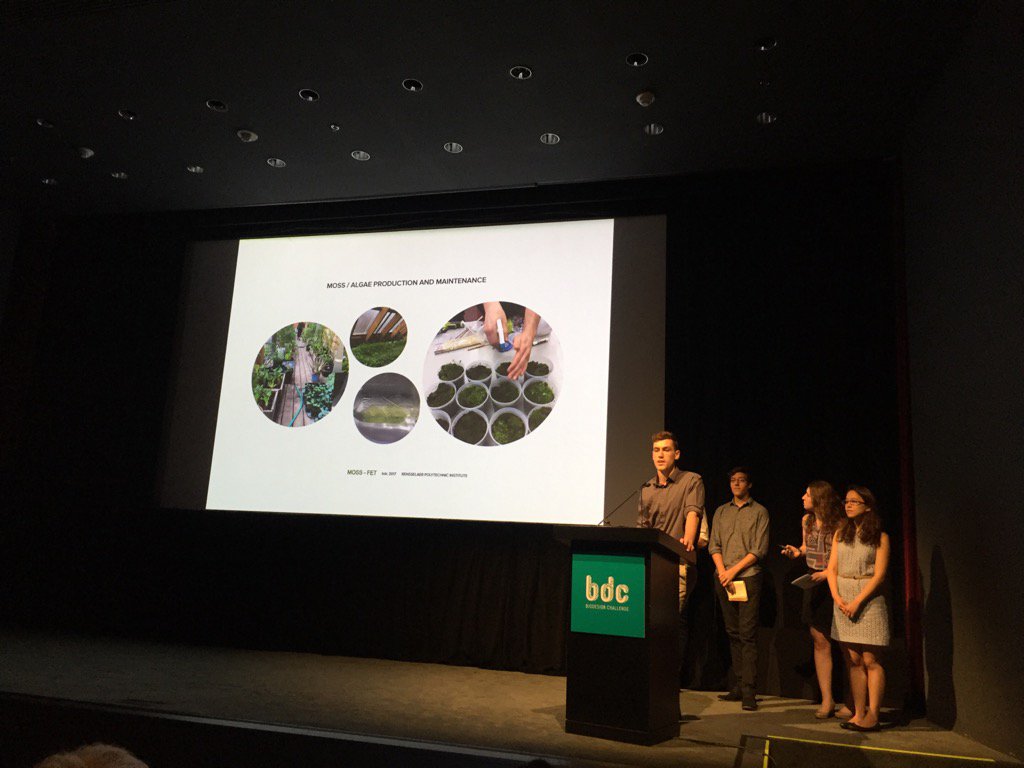 kathymhigh's tweet photo. RPI team MOSS FET present at Biodesign Challenge, Museum of Modern Art! RPI rocked it! #BDCSummit2017 https://t.co/cPDYHDNlFI
