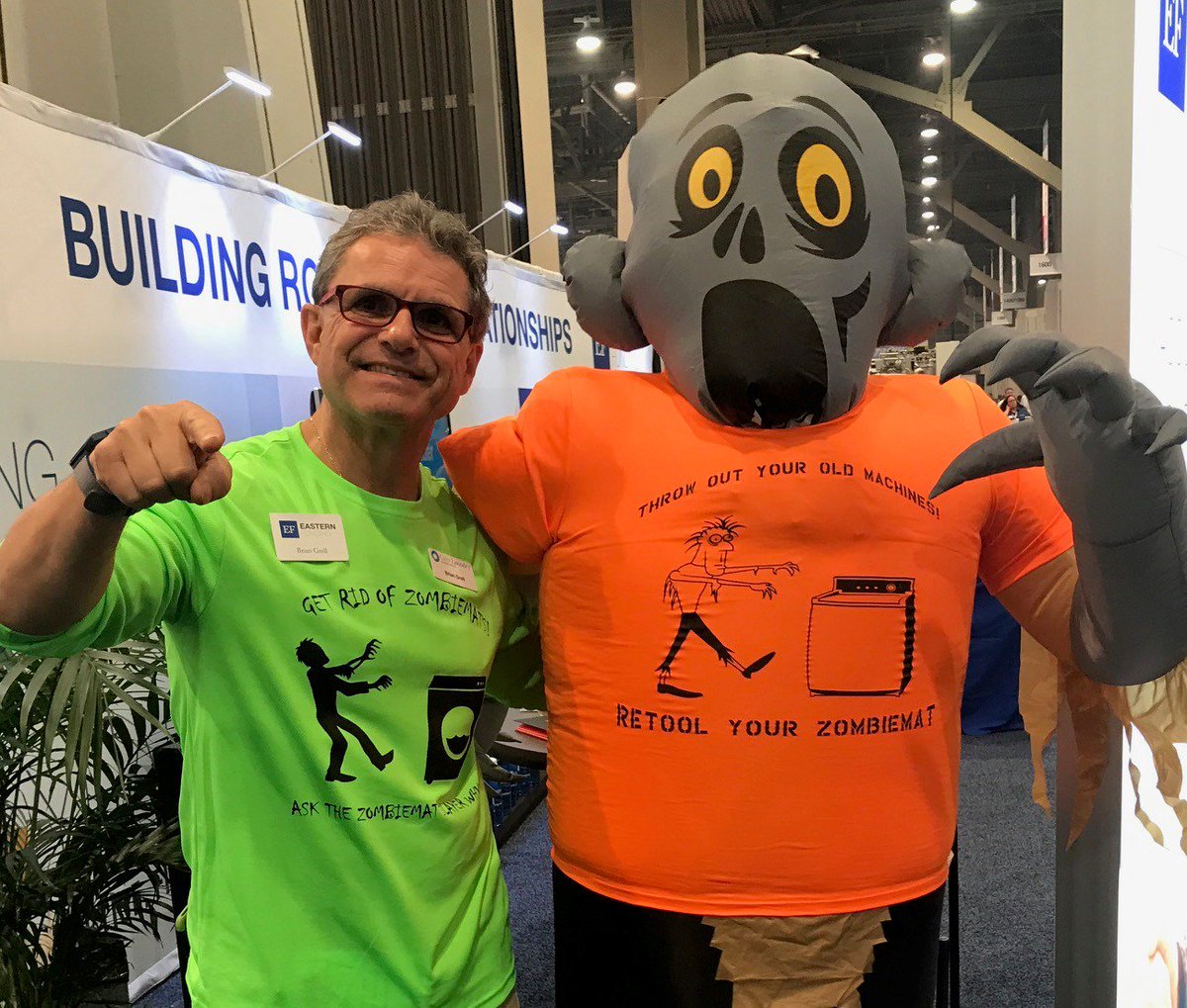 EasternFunding's tweet photo. @Bgrell is on a mission to eradicate #ZombieMats, He went all out to spread the word at #clean2017 . https://t.co/9qWmpMlZPU https://t.co/cPTsQSjR6D