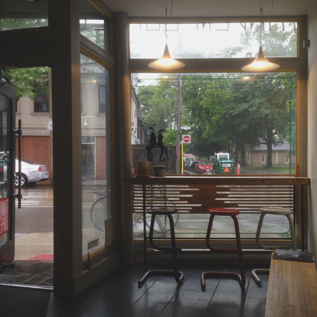 no better place to spend a rainy (or otherwise) morning drinking real iced coffee in the best neighbourhood <a href="/tandemtoronto/">Tandem Coffee</a>