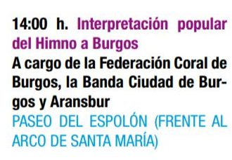 ARANSBUR's tweet photo. Mañana a las 14.00h en el #arcodesantamaria #Sampedros2017 @aransbur participa en la interpretación del Himno a #burgos https://t.co/AIjQHNbBLL