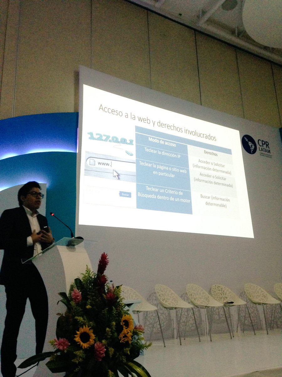 LATAMxDigital's tweet photo. Buena presencia del @CIDE_MX en #cprlatam2017 Etzel Salinas presenta sobre el derecho de la búsqueda web https://t.co/DdI7EfWYku