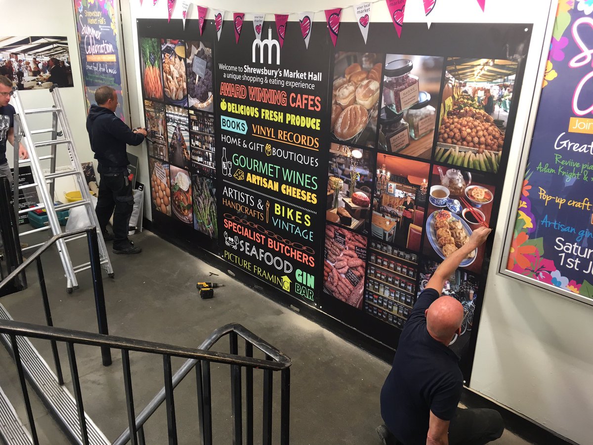 romy_design's tweet photo. New boards we designed going up @markethallshrew Bellstone entrance! https://t.co/GRtkssnhto