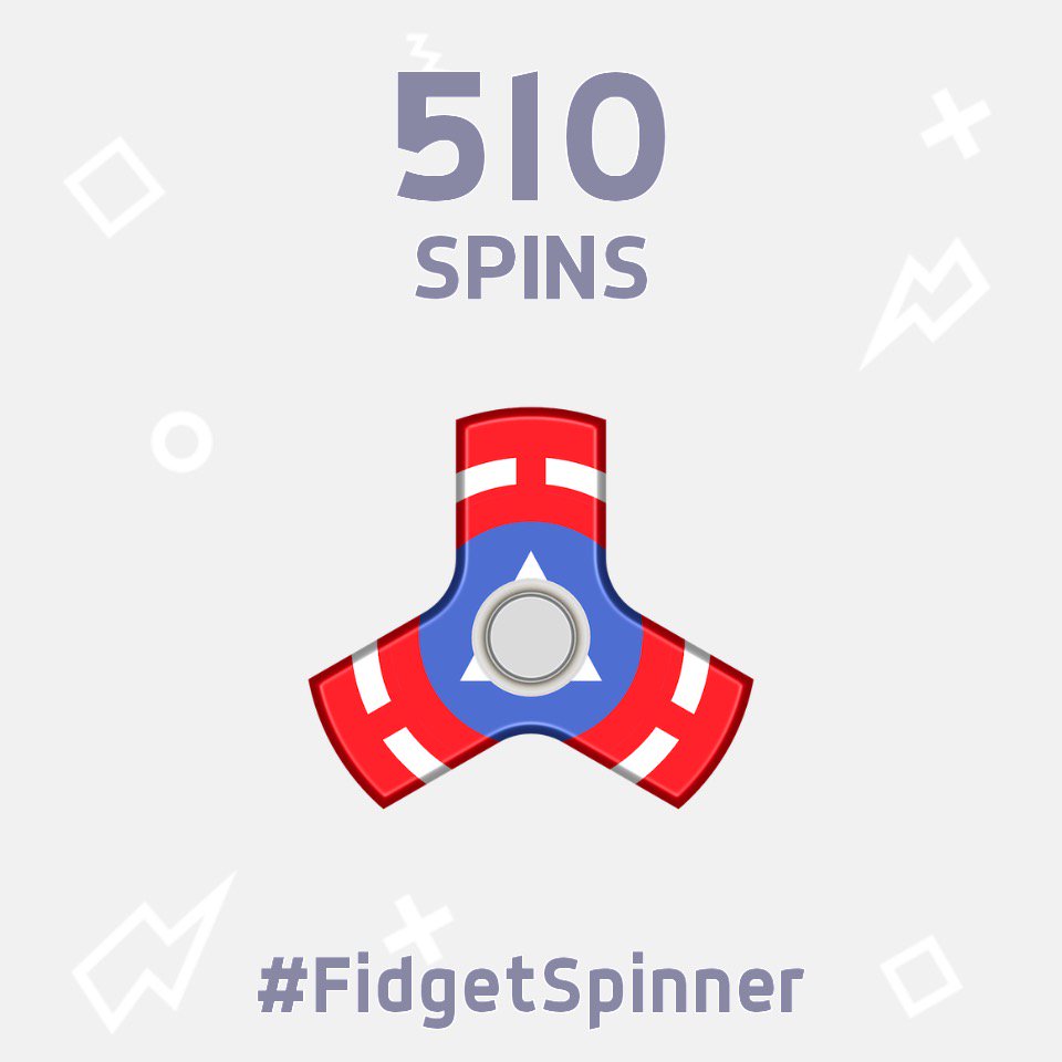 tyslagle's tweet image. I've just scored 510 spins in this new #FidgetSpinner game! itunes.apple.com/app/finger-spi… Can you beat me?