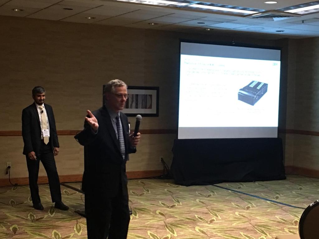 ibmconsulting's tweet photo. IBM's Kamalesh Karnad and @davidpo1 discuss the impact of #blockchain in #finance during #IMA17ACE. Learn more: https://t.co/6YLDMB5J2m https://t.co/NKCWBjcUmO