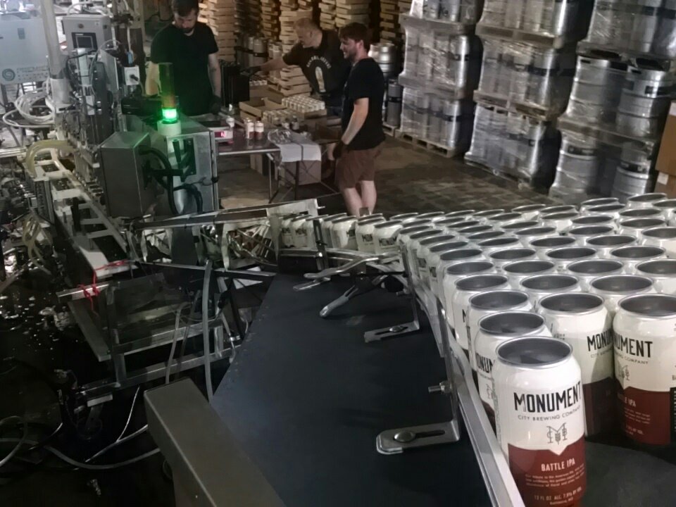 MickeyRCC's tweet photo. Helping out on a run today at @MonumentBrewing to can their Battle IPA #MDBeer @rccannery https://t.co/hT0wnxo2Sw