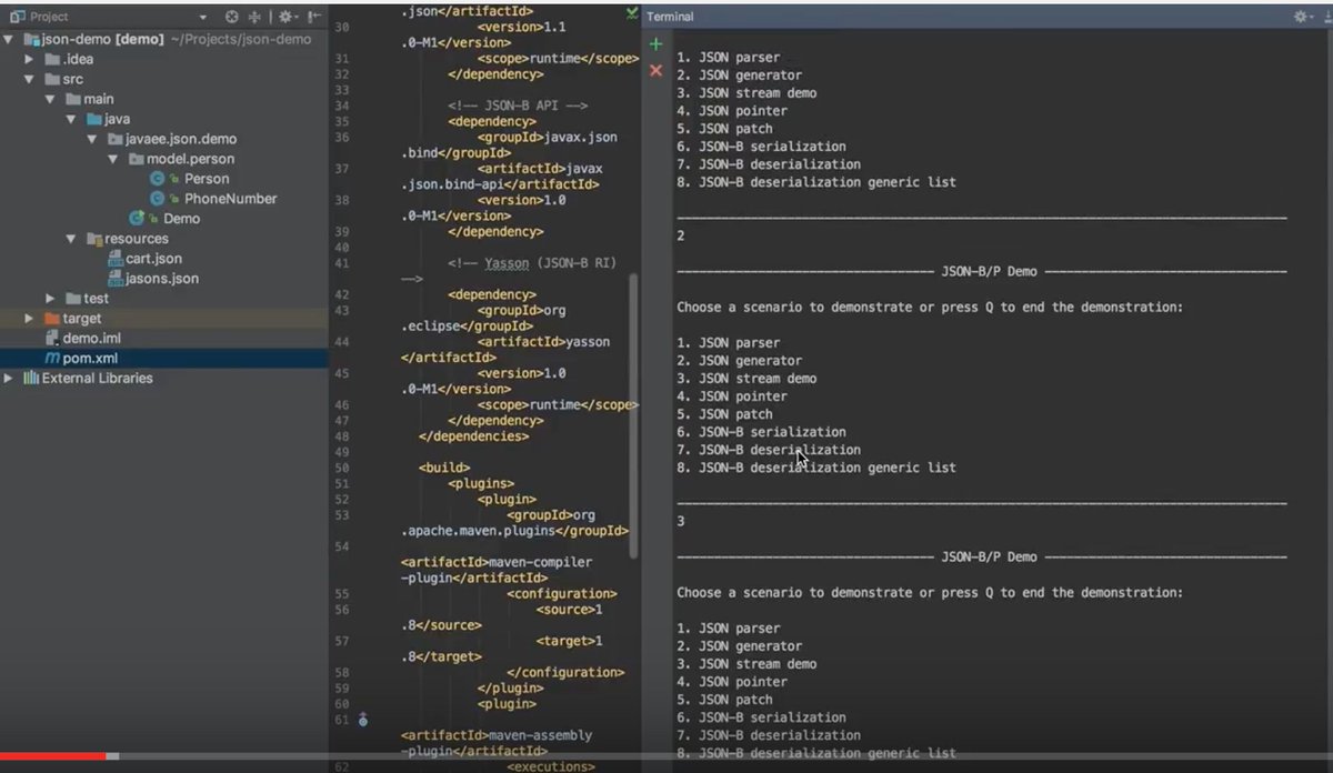java's tweet photo. Demo of the new #JavaEE8 JSON-P and JSON-B API, how they are connected and can be used together. @m0mus
https://t.co/T0MtA1vpF1 https://t.co/EZ20ULOTcf