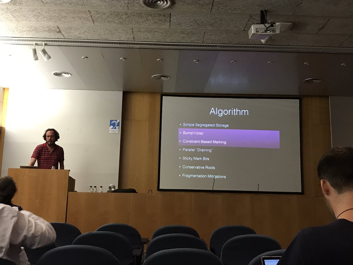 tadeuzagallo's tweet photo. Great talk by @filpizlo today about Riptide (WebKit's new concurrent GC) at the #ECOOP2017 Sumer School! https://t.co/LKtrGLXnfq
