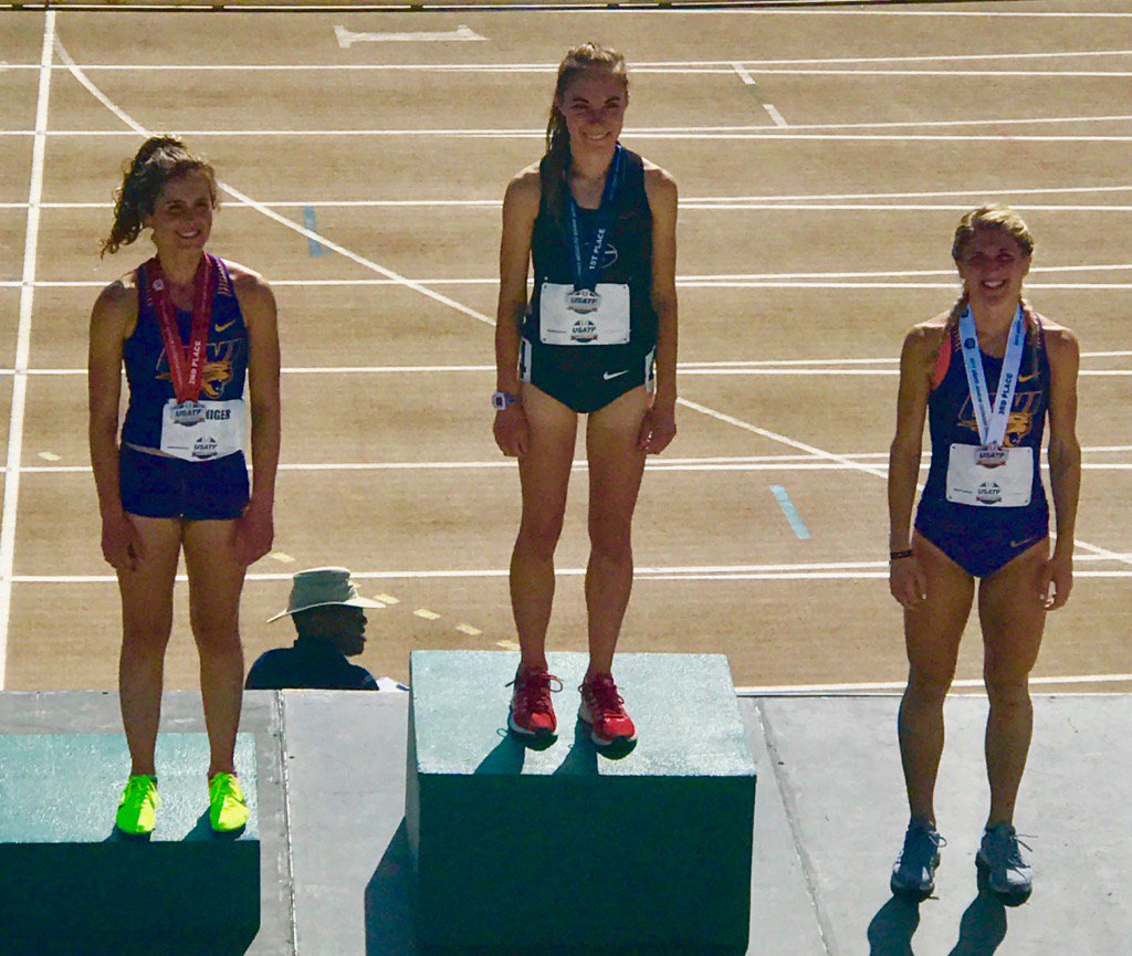 CoachPaulsen's tweet image. A lot of purple on that award stand! Could not be more proud of @hannah_truniger &amp;amp; @Kay_Jo4. #UNITF #PantherNation