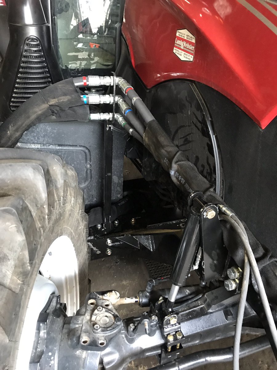 SeigRoadSup's tweet photo. Tank is on and hydraulics are getting hooked up on the @Case_IH #maxxum125 for Summerhill Twp but rain has delayed the install of the boom https://t.co/XO1UaFivyk