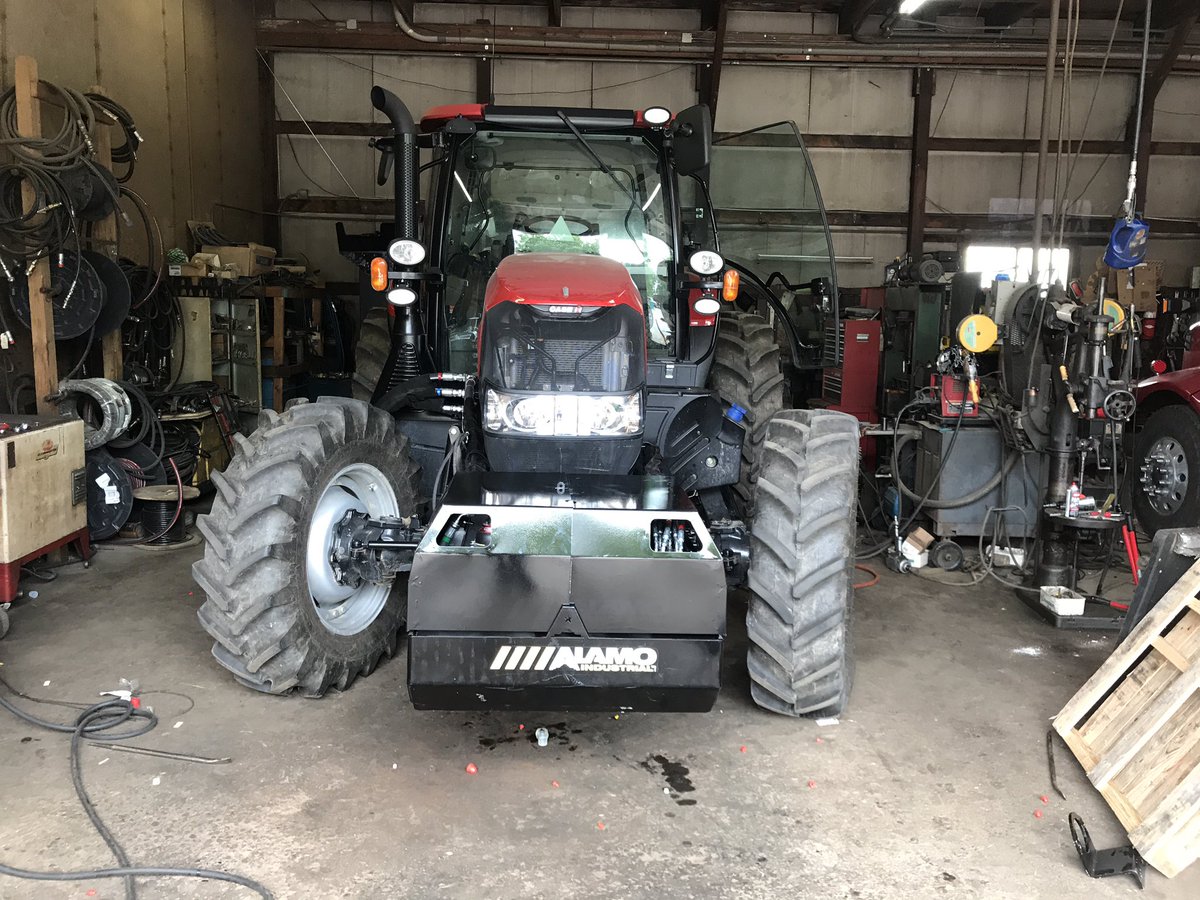 SeigRoadSup's tweet photo. Tank is on and hydraulics are getting hooked up on the @Case_IH #maxxum125 for Summerhill Twp but rain has delayed the install of the boom https://t.co/XO1UaFivyk