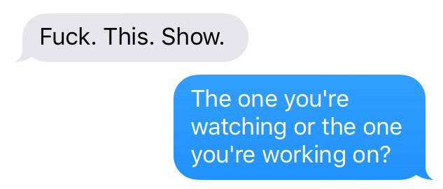 The age old question of the theatre.