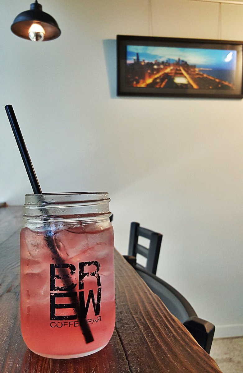 Cooling down on a hot Friday afternoon w/ a tangerine tea soda at @BREWdtr.