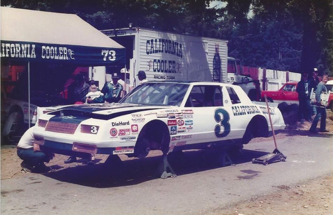toomuchcountry's tweet photo. June 23, 1985: Dale Earnhardt wins Stroh's Beer 200 Winston West race at Seattle Intl Raceway. https://t.co/kHEezZMsjA