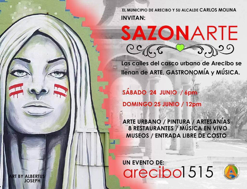 AreciboCrece's tweet photo. Los esperamos este fin de semana en el evento gastronómico, #SAZONARTE. #AreciboEsCultura #AreciboEsArte #AreciboEsGastronomía https://t.co/Htn4oB0o4F