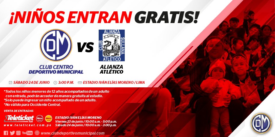 CCDMunicipal's tweet photo. #CopaMovistar2017
#TorneoApertura
#Fecha6
#CDMvsAAS
#NiñosGratis
¡Ven al estadio con toda la familia y alentemos juntos a La Academia! https://t.co/gzSTvrbD7E