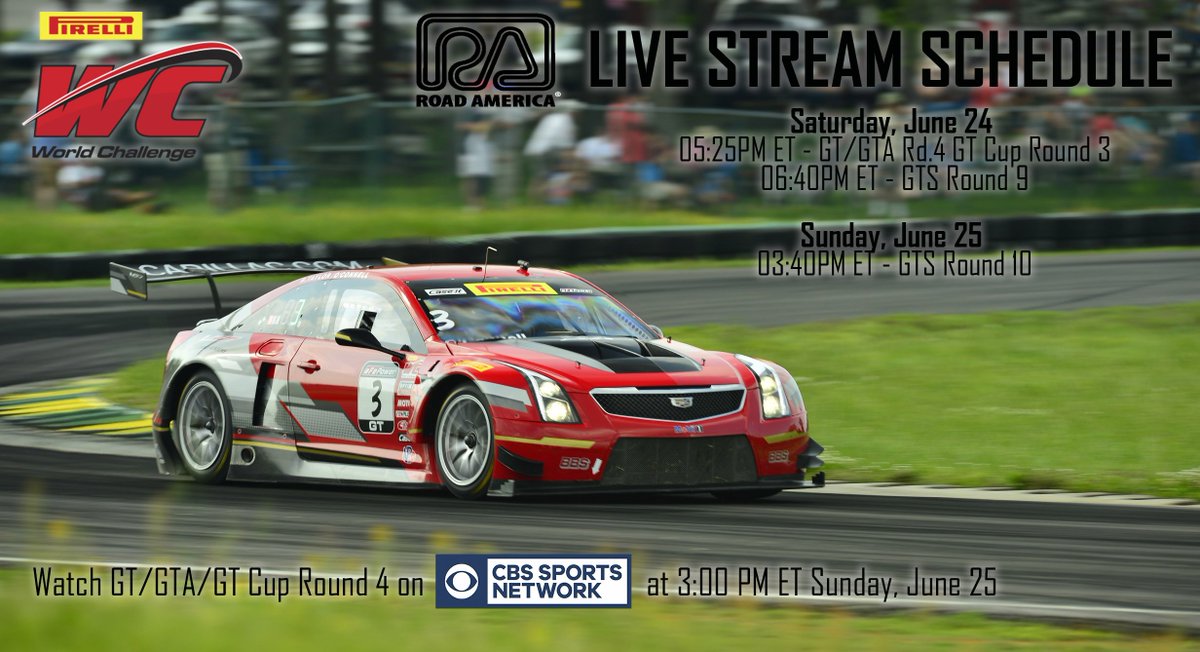 Here's some info to help plan your #PWCRA watch party this weekend. Live stream found at world-challenge.com/streamvideo & motortrendondemand.com