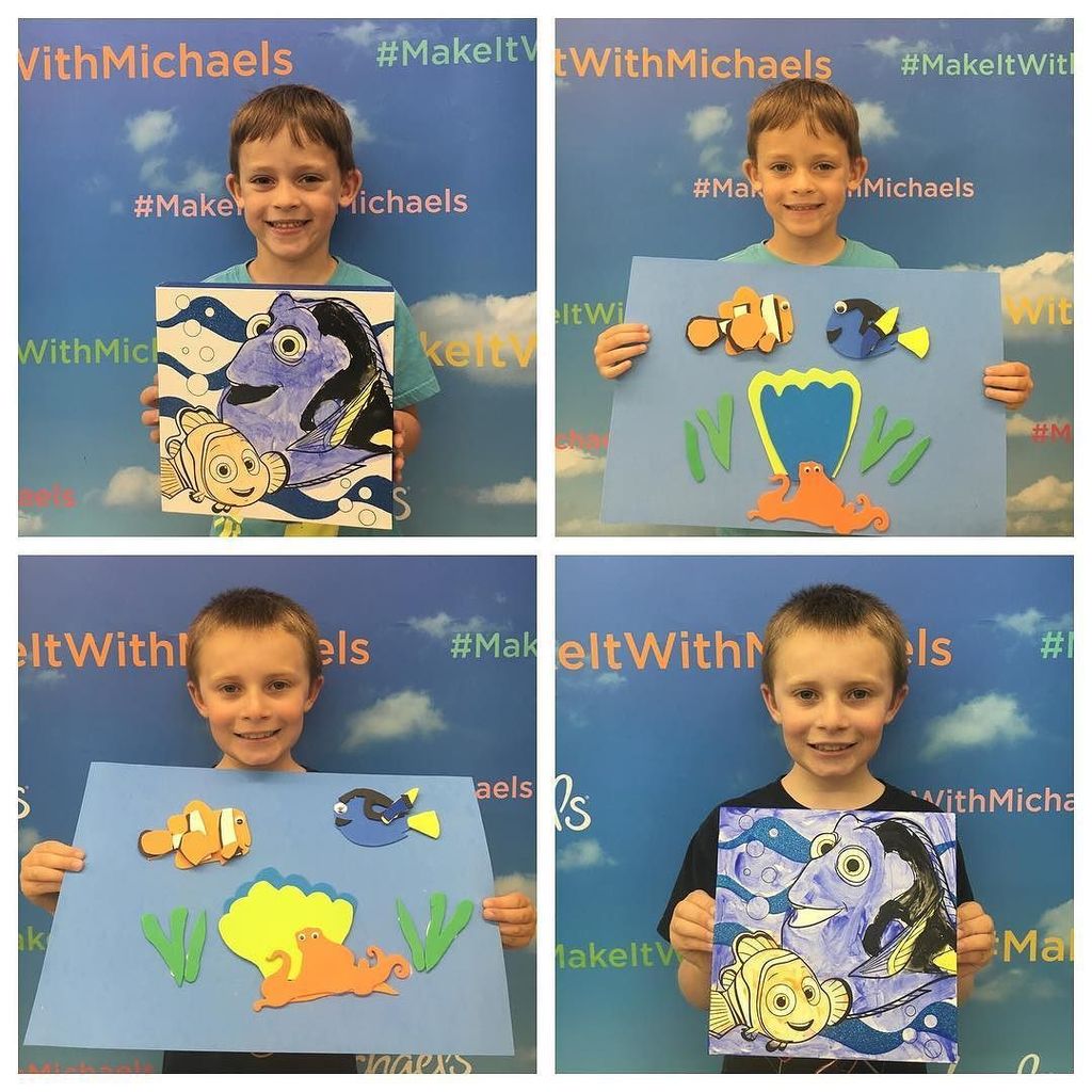 MommyUnj's tweet photo. Our #CampCreativity class @michaelsstores was a big success! #michaels #disneyside #findingnemo #findingdory #arts… https://t.co/T04sVqcV79 https://t.co/iMnhnBdViP
