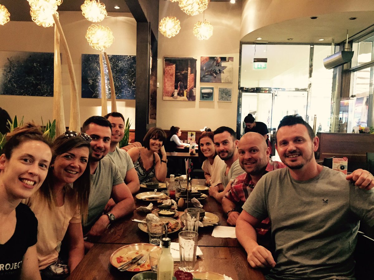 MarkBagnall's tweet photo. Most of the tutor team @Lifetime_PT having a Nandos #work #rest #play https://t.co/NAi9s6pWWk