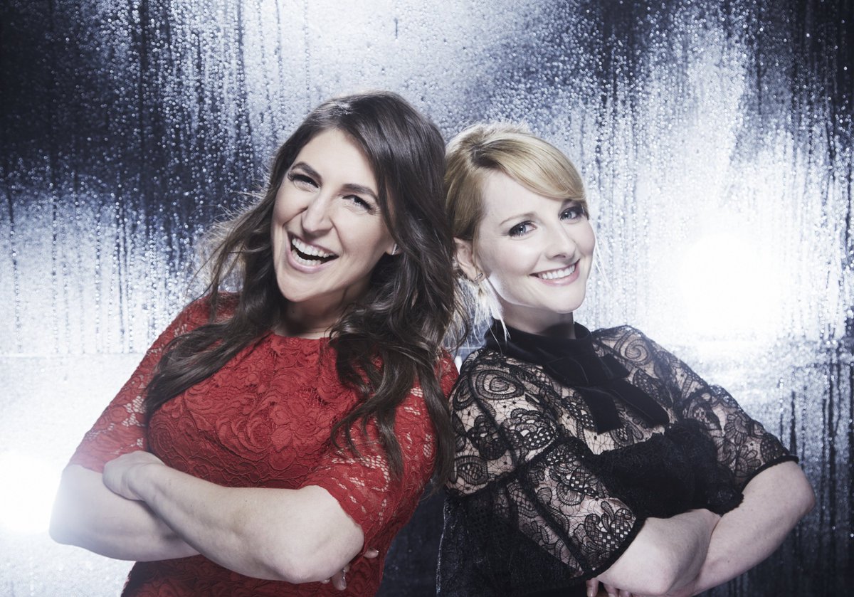 missmayim's tweet photo. Better than the Six to my Blossom is the Bernadette to my Amy. Happy bday to the kind talented brilliant &amp; inspiring @MelissaRauch!! 🌹 https://t.co/5S21q5ppp9