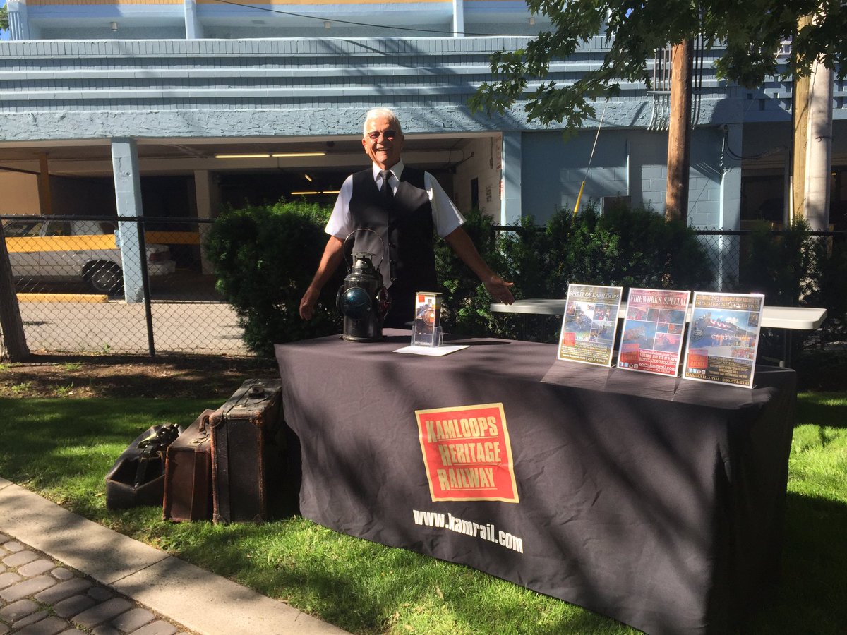 kamloopsmuseum's tweet photo. Our friends @KHR2141 are here too! Come and hear about the Spirit of Kamloops! #Kam150 https://t.co/RomxldJ4g8
