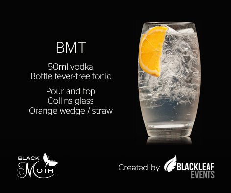 Tonight we are keeping it simple with a #BlackMoth and Tonic
