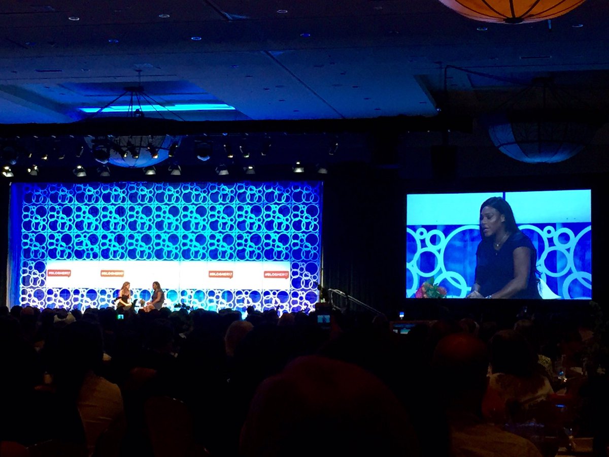 Women supporting women! <a href="/serenawilliams/">Serena Williams</a> talking about the importance of sisterhood. #blogher17