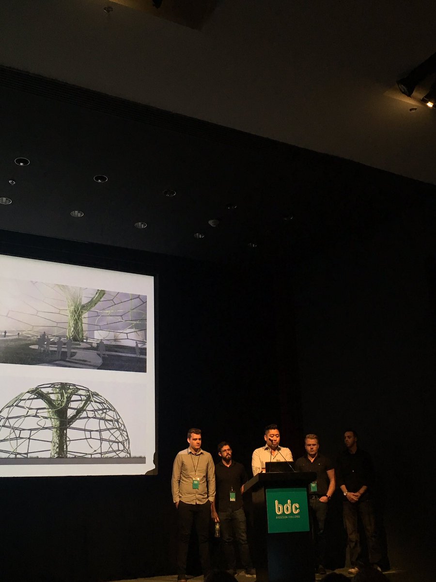Biodesigned's tweet photo. Kent State team gives us "Celestial Colony" - set out for Mars, the geodesic dome contains algae to filter &amp; treat water #BDCSummit2017 https://t.co/Y0gP10EV7f