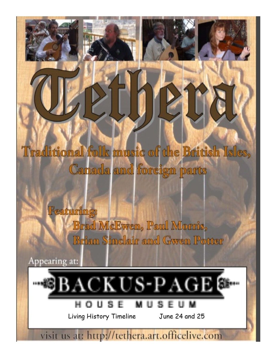 BackusPageHouse's tweet photo. We have #Tethera at Living History Weekend June 24 & 25 playing historic #music @BackusPageHouse #museum #wallacetown #canada150 #muni150 https://t.co/Omf4ZesbJt