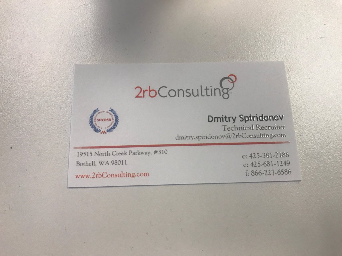 DmitrySpiri's tweet image. Got my #2rb business cards today #officialtechnicalrecruiter. I am looking towards helping anyone and everyone. #JobSeekersSA #lovewhatyoudo