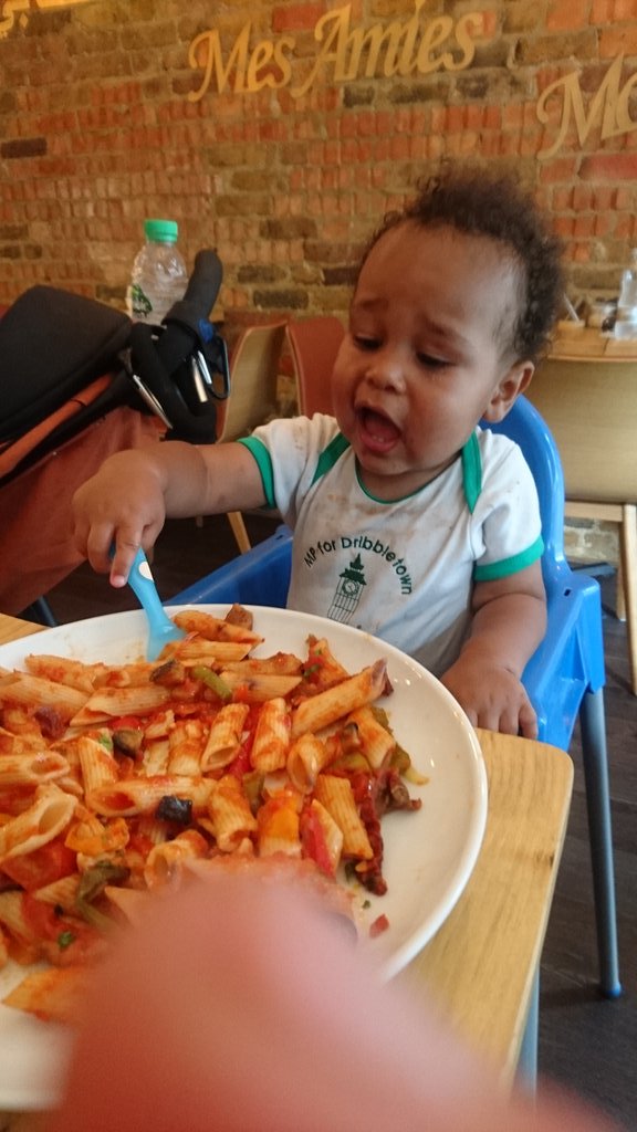 Final stop of our toddler #streathamfoodtour.  Maxwell's fav (both  food &amp; Amani the owner). Mes Amis, Leigham Crt Rd, by Streatham Hill stn