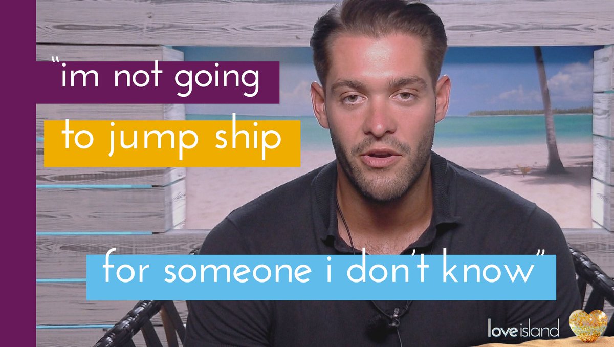 LoveIsland's tweet photo. Jonny's loyalty levels are STRONG right now! 👌💪 #LoveIsland https://t.co/XsPsqbWyLO
