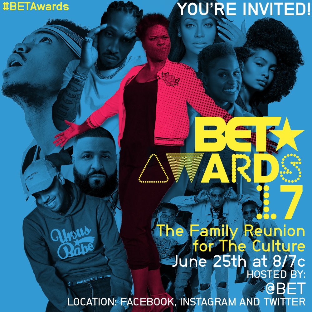 ABDCInsider's tweet photo. Join @BET TONIGHT 8/7c for the 2017 #BETAwards, the family reunion for the culture! 🎵 https://t.co/rYf9M3F5za