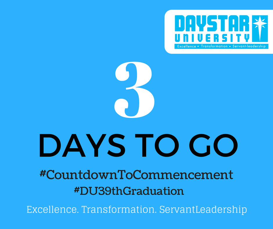 DaystarUni's tweet photo. #CountdownToCommencement #DU39thGraduation https://t.co/qhYLzCzChw