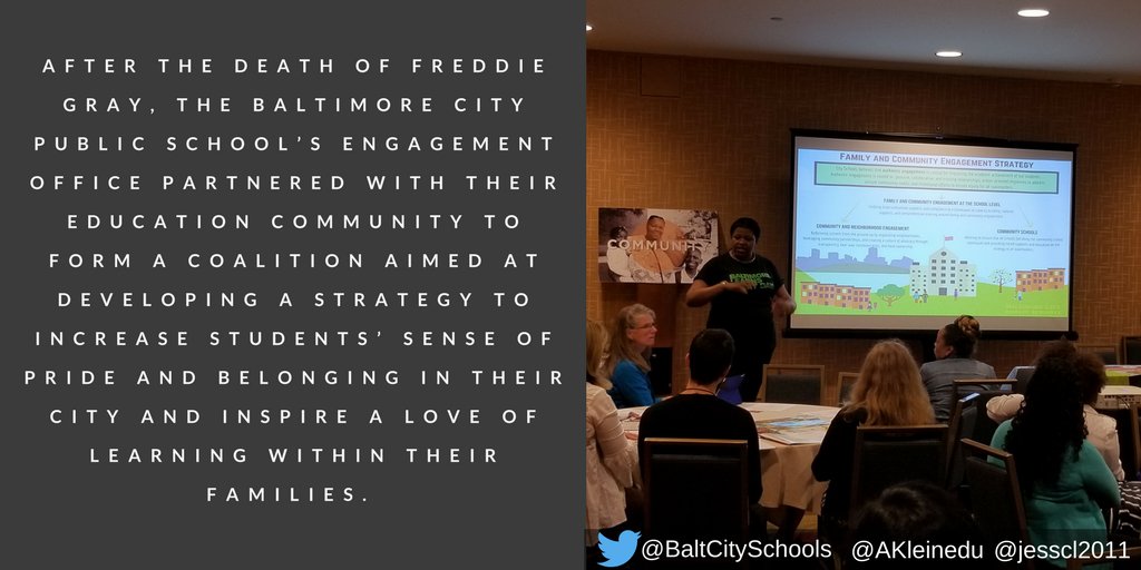 FCEnetwork's tweet photo. Who are your partners? How are you working together to bring about change? #bmorelearns #FCE2017 @BaltCitySchools @AKleinedu @jesscl2011 https://t.co/8djN2BmOwn