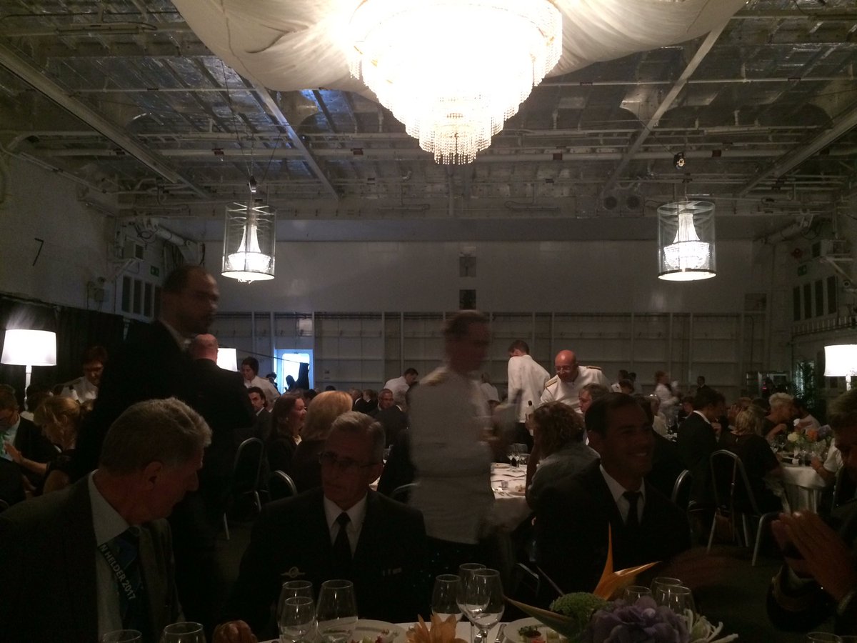 #sail Den Helder Captains dinner aan boord van de Karel Doorman