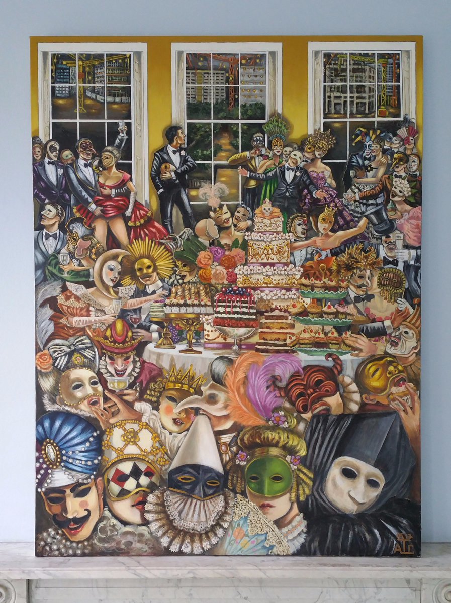 CamberwellMet's tweet photo. 'Let Them Eat Cake' by Angelo Corsi. A quasi-Hogarthian social critique on #gentrification in London. https://t.co/7OkYCP6WcX
