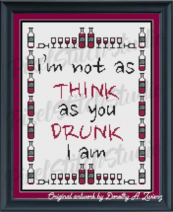 PixelStitchStdo's tweet photo. I'm Not As Think As You Drunk I Am Counted Cross Stitch Pattern by @PixelStitchStdo  https://t.co/9CXE9dNc87 via @Etsy #CrossStitching https://t.co/mnytQkQWQY