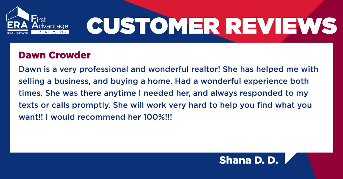 ERAFirst's tweet photo. πLooks like we're getting some great feedback! π #ERAFirst #customerreviews #teamERA #realestate #ERASoldMine | https://t.co/LDvaztfkh5 https://t.co/rnG6NKnuRv