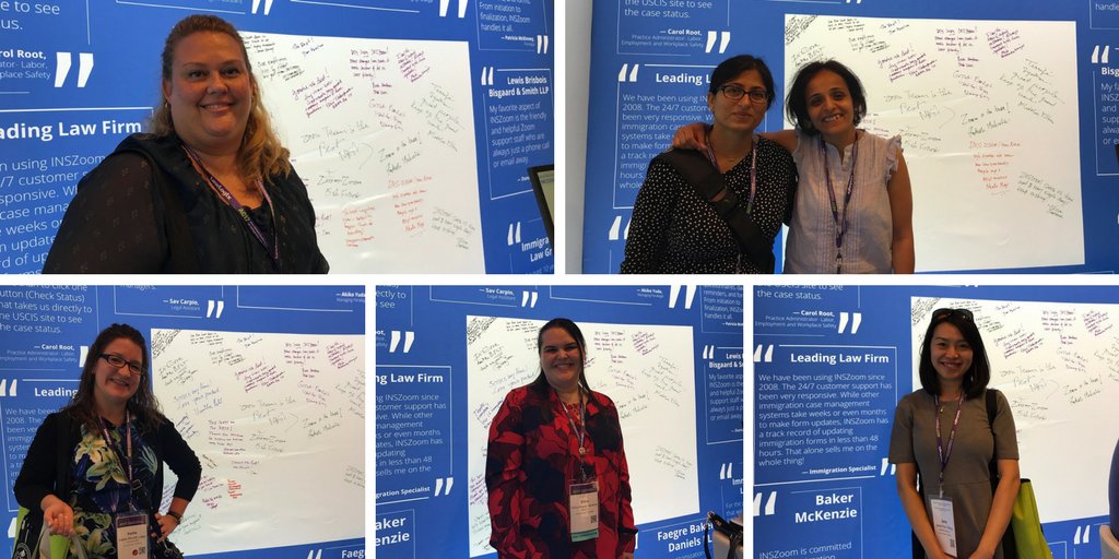 INSZoom's tweet photo. Meet few of our customers who love #INSZoom Thanks for stopping by! #AILAAC17 #AILA #Immigration https://t.co/uZTuaW3gLa