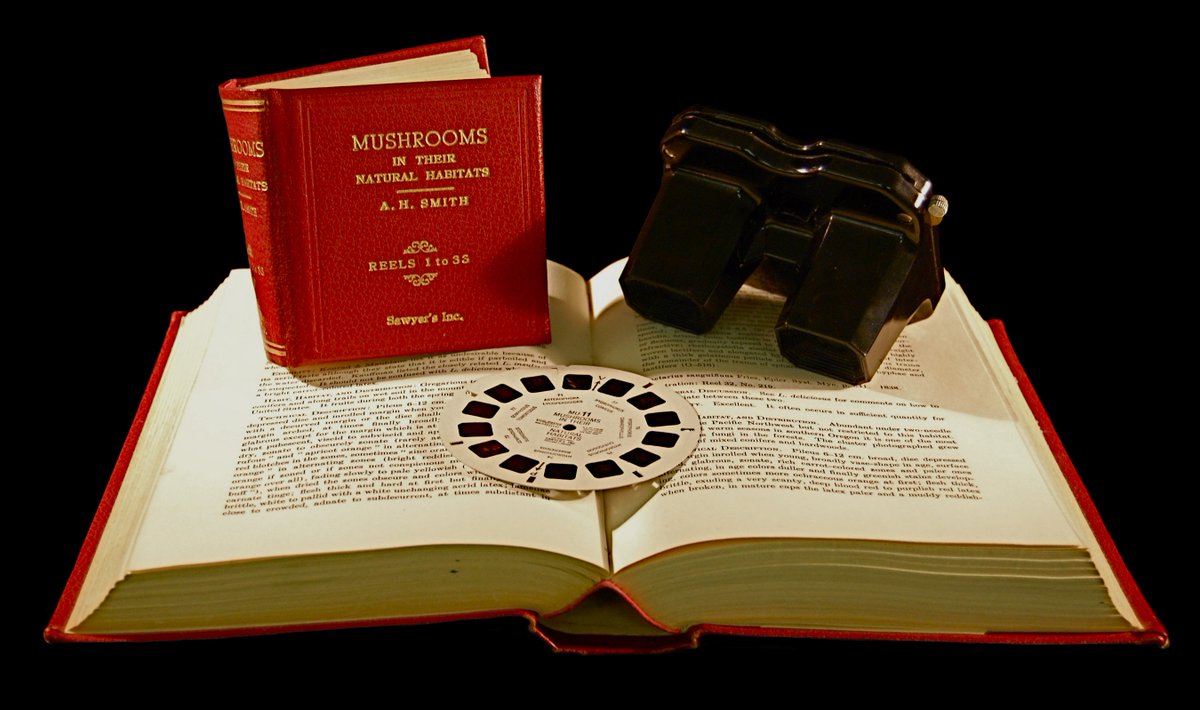When is a book not a book? When it's a box with a #viewmaster and reels of #mushroom pics! Another treasure from @goCMNH rare books #BooksMW