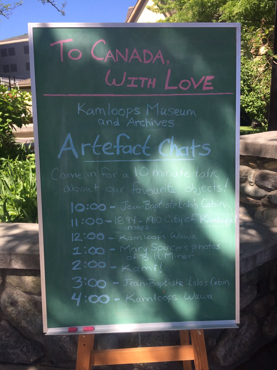 kamloopsmuseum's tweet photo. We're doing Artefact Chats throughout the day at the museum. Come and check one out! #kam150 https://t.co/qZFNrzttTi