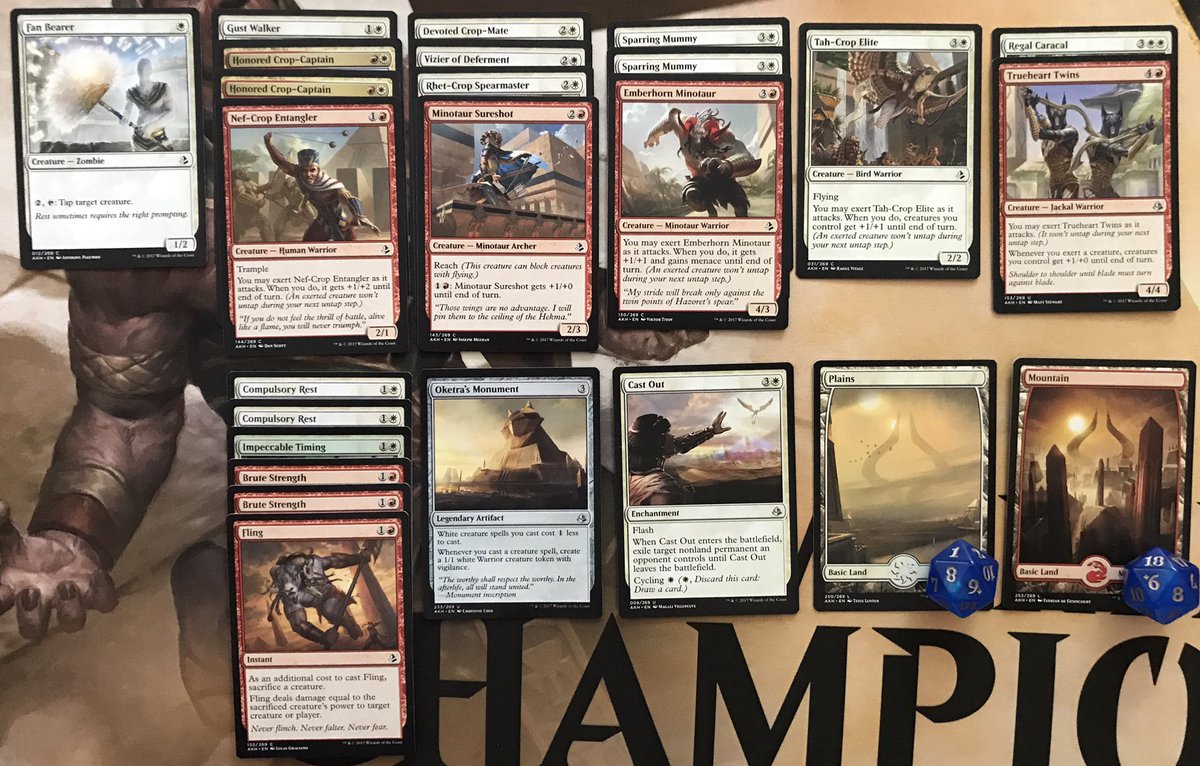 MTGfan85's tweet photo. #DraftDeck from last night was awesome! I still managed to lose in the finals to a great control deck though. πRecord was 2-1 #MTG #Amonkhet https://t.co/NQRIbwPVMB