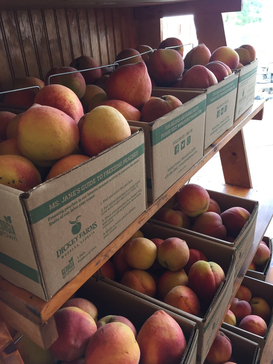 Peaches are waiting for you at <a href="/DickeyFarms/">Dickey Farms</a> ! Stop by and enjoy a variety of peach products as well as some peach icecream! #dickeyfarms