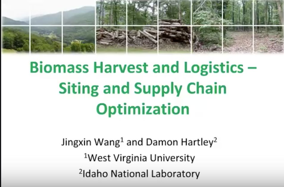 #Biomass Harvest and Logistics: Siting and Supply Chain Optimization youtube.com/watch?v=wvyELT… via <a href="/NEWBioProject/">NEWBio Project</a> #webinar