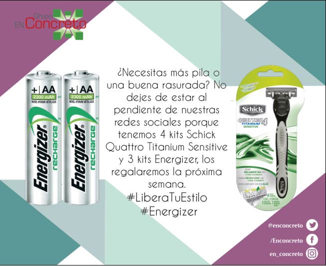 enconcreto's tweet photo. #Atento 💡 | Tenemos regalos para todos nuestros seguidores, no le pierdan la pista a nuestras redes sociales. #LiberaTuEstilo #Energizer https://t.co/rQVhNyhIQi