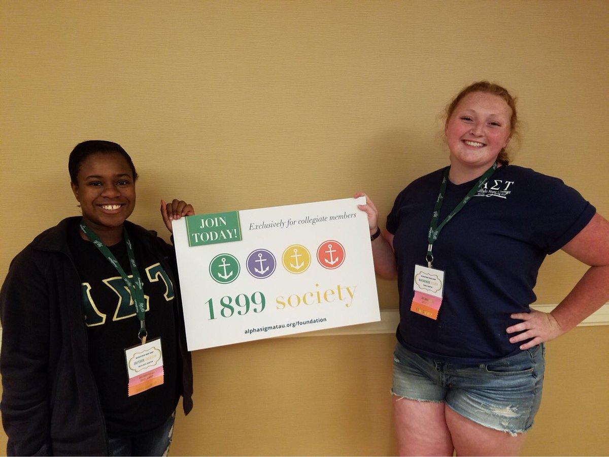 alphasigmatau's tweet photo. Thank you to these Sigma and Delta Beta Sisters, who just joined the 1899 Society! Collegians, have you joined yet? https://t.co/UgXtUbcnQf https://t.co/jkJgO9swJv