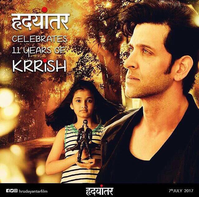 HrithikCosmos's tweet photo. Celebrates #11YearsofKrrish
7th July 4 #Hrudayantar 🍀cnt wait
RT 2 support d film! @vikramphadnis1 @iHrithik #Hrithik #hrithikroshan #Krrish https://t.co/ryun3ouz67