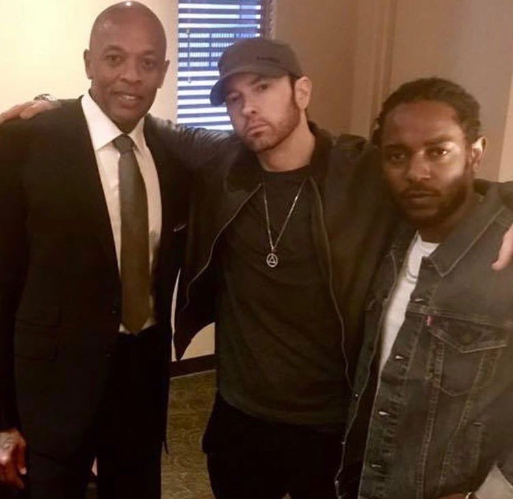 Hiphopde's tweet image. 🔥🔥🔥 Dr. Dre, Eminem (mit Bart AMK!) und Kendrick Lamar #3kingz